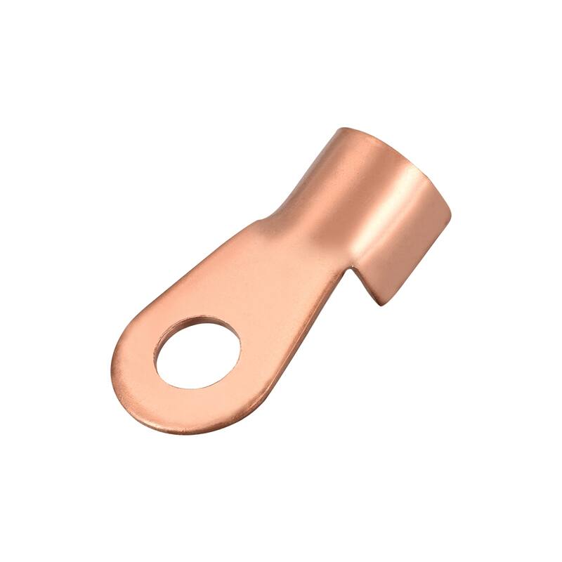 OT-100A Open-End Red Copper Ring Lug Terminals AWG 8-4 Battery Cable Connector