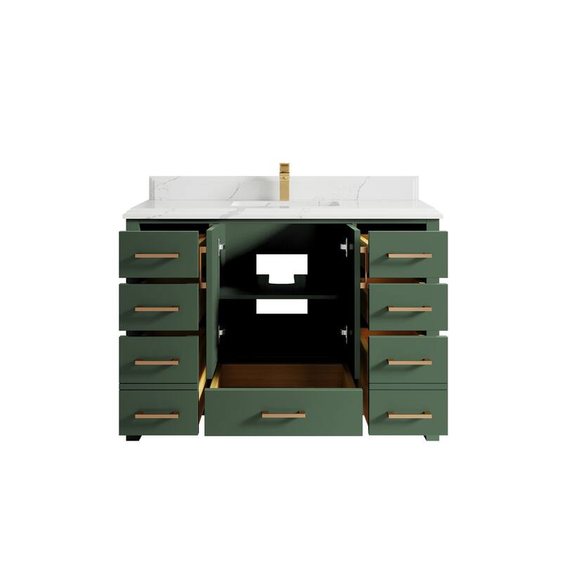 Willow Collection 48 in. W x 22 in. D Malibu Single Sink Bathroom Vanity with Countertop