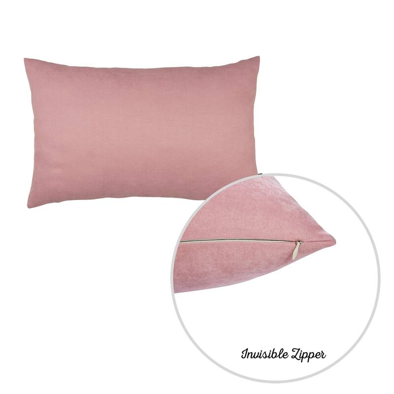 Honey Set of 2 Decorative Throw Pillow Cover Solid Color Lumbar