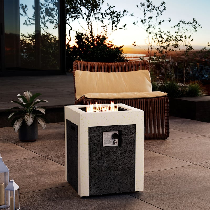 SUNBURY Morden Outdoor Concrete Propane Fire Pit Table - 19''