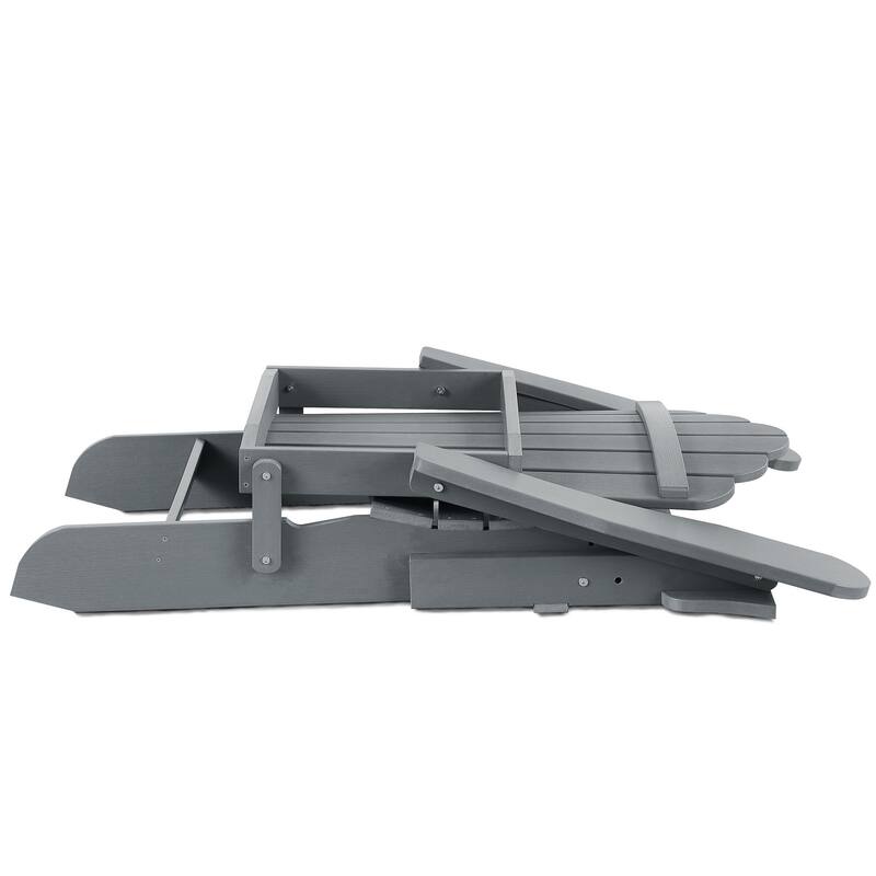 Haven Folding Poly Resin Plastic Adirondack Chair