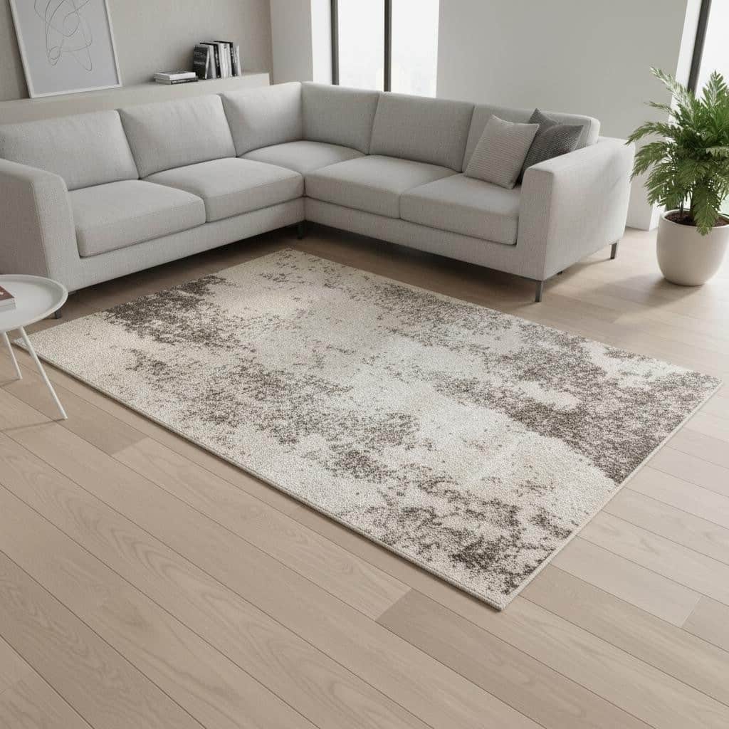 HomeRoots Abstract Modern Rectangle Area Rug