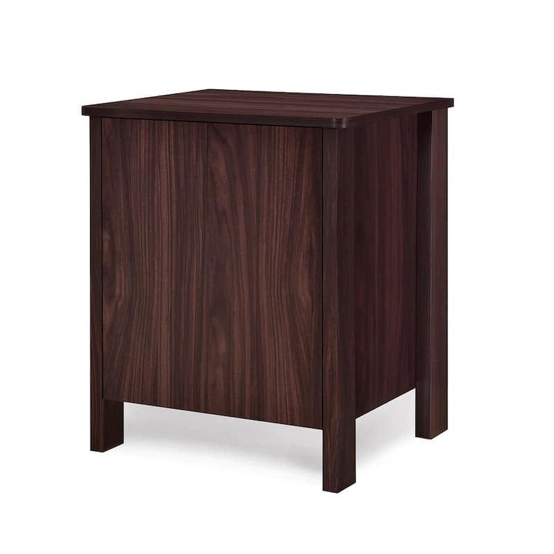 Modern Nightstand with 2 Drawers and Metal Handles by Christopher Knight Home
