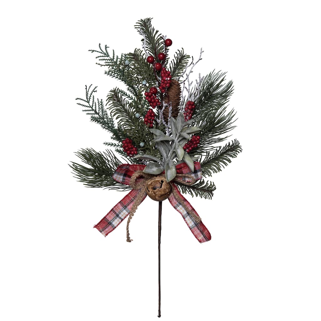 Transpac Artificial 22 in. Multicolor Christmas Rustic Spray