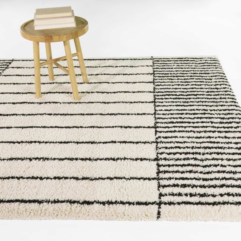 Seraphina Modern Stripe Shag Area Rug