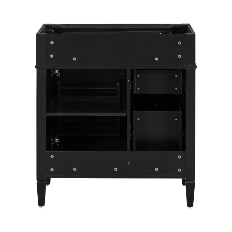 30'' Bathroom Vanity without Top Sink, Modern Bathroom Storage Cabinet with 2 Drawers and a Tip-out Drawer