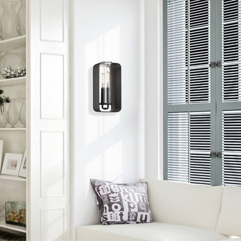 Skye 1 Light Wall Sconce - Natural Black - Natural Black