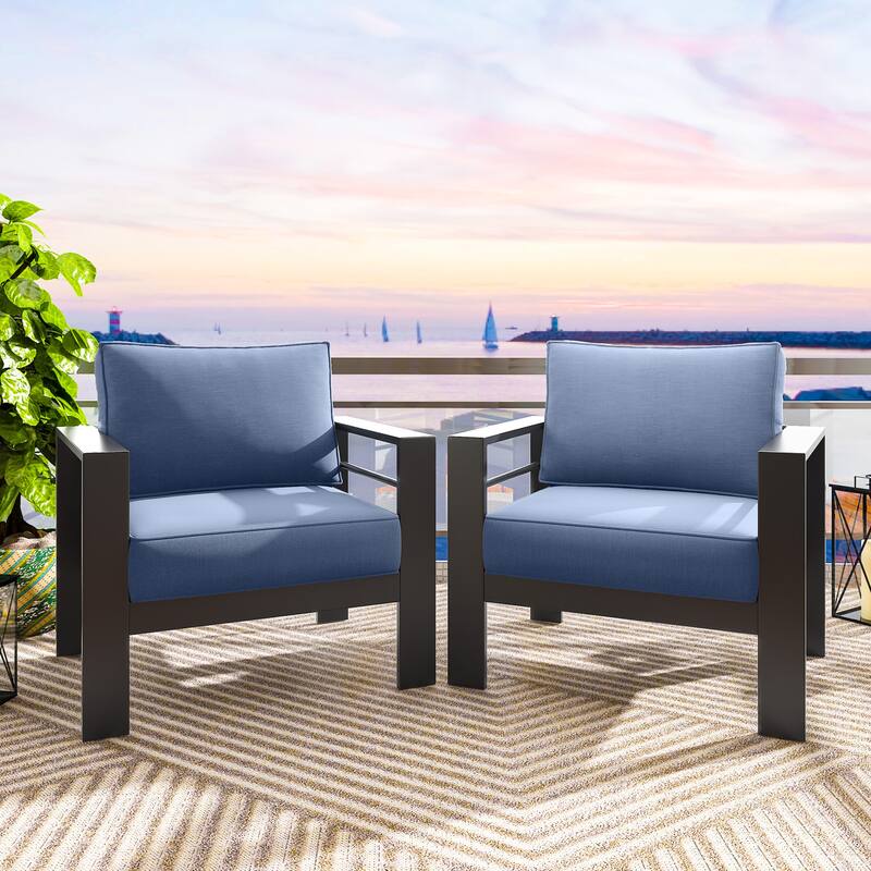 Royalcraft Aluminium Outdoor Lounge Chair - Blue