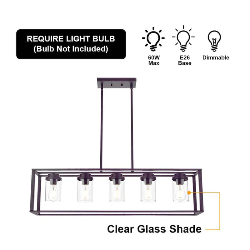 5-Light Kitchen Island Pendant