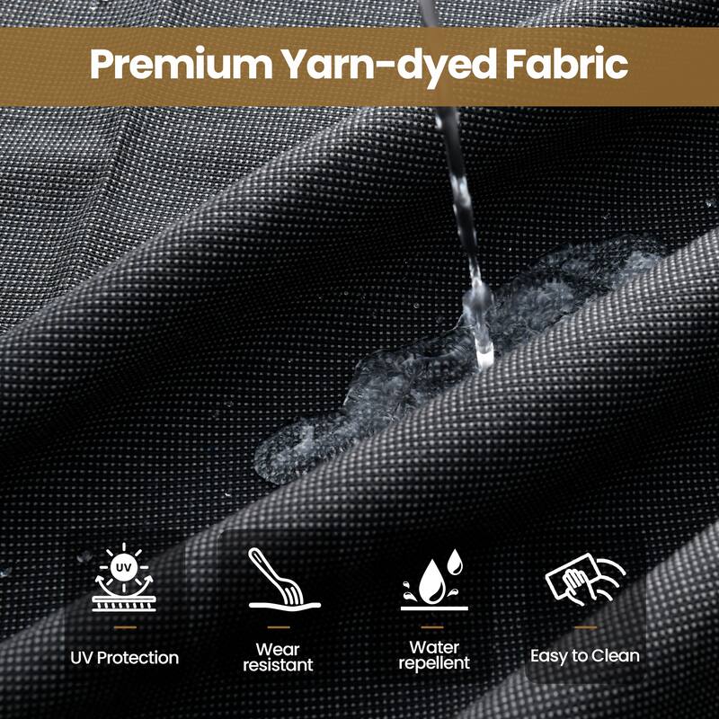 XIZZI Patio Wicker Furniture Conversation Set with Swivel Chairs