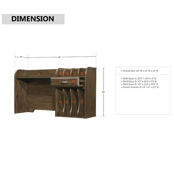 Traine Desk Hutch