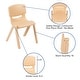 preview thumbnail 3 of 20, 4 Pack Plastic Stackable K-2 School Chair with 13.25"H Seat - 15.75"D x 14.5"W x 23.25"H
