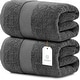 preview thumbnail 11 of 92, White Classic Luxury Cotton Oversized Bath Sheet 35x70 - Set of 2