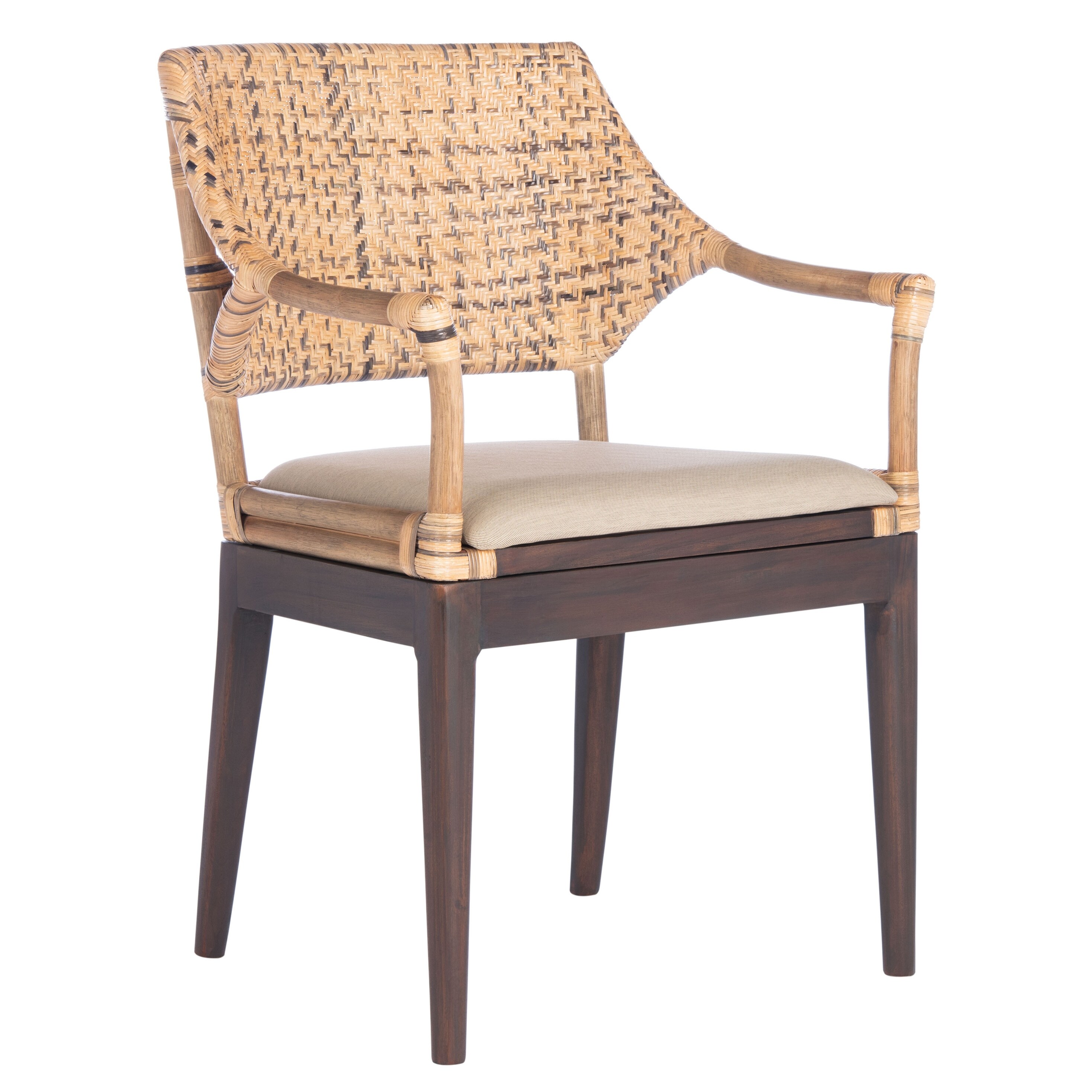 Safavieh carlo honey top arm chair