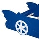 preview thumbnail 9 of 10, Twin Size Race Car-Themed Platform Bed with Functional Wheels Unique Design, High-Quality Construction