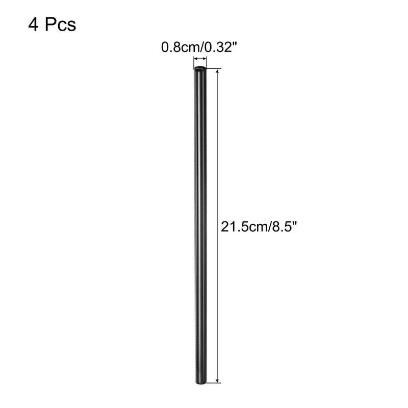 Reusable Metal Straw 4pcs, 8.5" Stainless Steel Drinking Straws