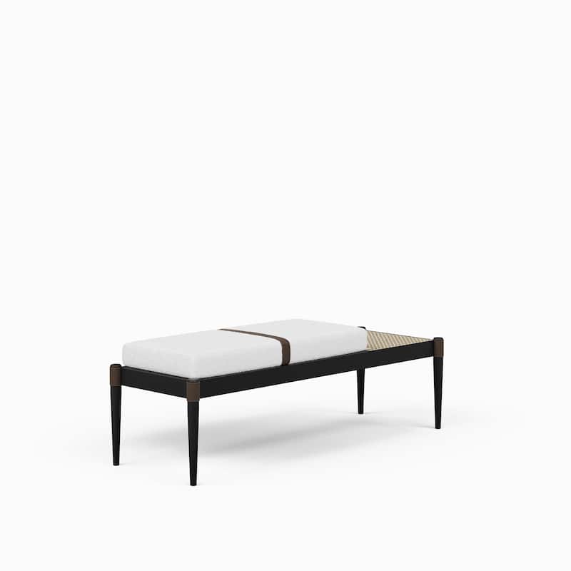 Modern Brazilian - Bello Bench - Noodles Natural Upholstery