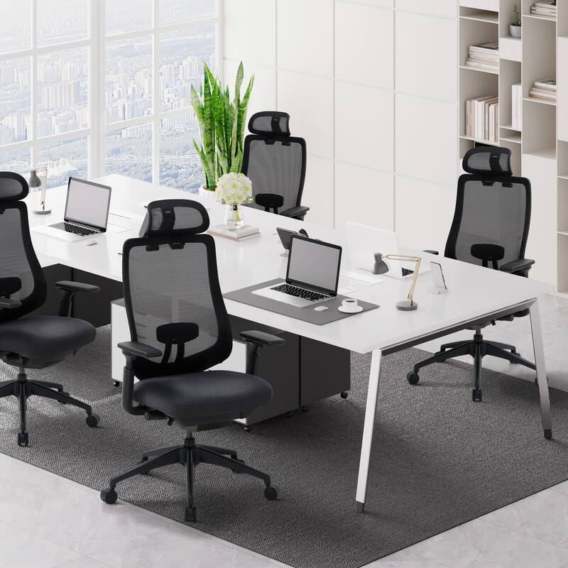 Ergonomic Office Chair, Mesh High Back, 4D Arms, Lumbar Support, Tilt Lock, Black