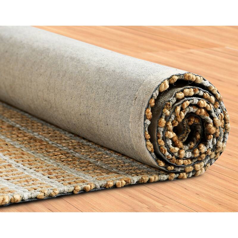 Nevaeh Plaid Hand-Woven Jute Farmhouse Indoor Area Rug by Sevita