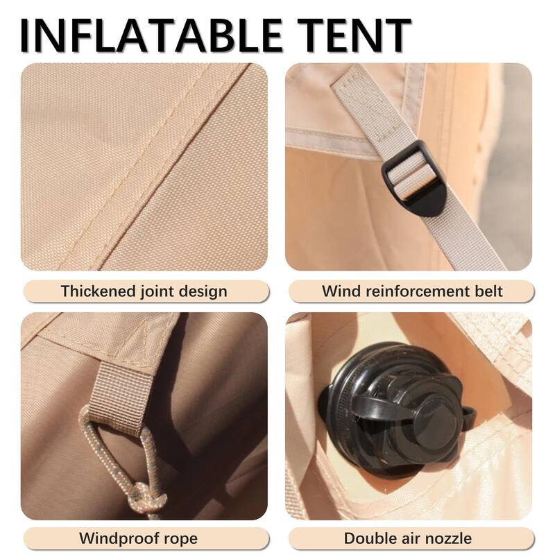 Inflatable Glamping Tent 4-6 Person Waterproof Outdoor Luxury - 118“x78.7”x78.7“