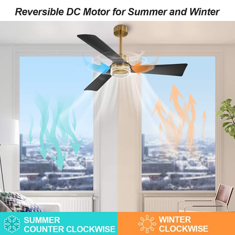 MLiAN 52-inch Indoor Ceiling Fan with LED light and Remote... - 52