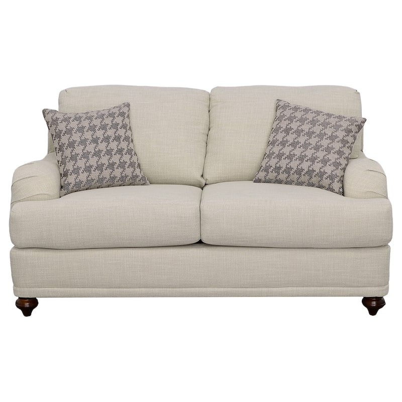 Glenn Transitional Upholstered English Arm Sofa Set