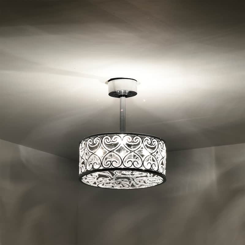 Sepp 16 Inch Chrome Polish Crystal Fandelier - N/A
