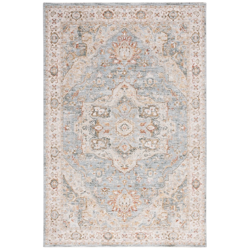 SAFAVIEH Hamilton Gundeline Oriental Rug - 6'7" Square - Blue/Grey