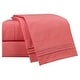 preview thumbnail 10 of 12, Clara Clark Bright Bed Sheet Set Coral Pink - Full