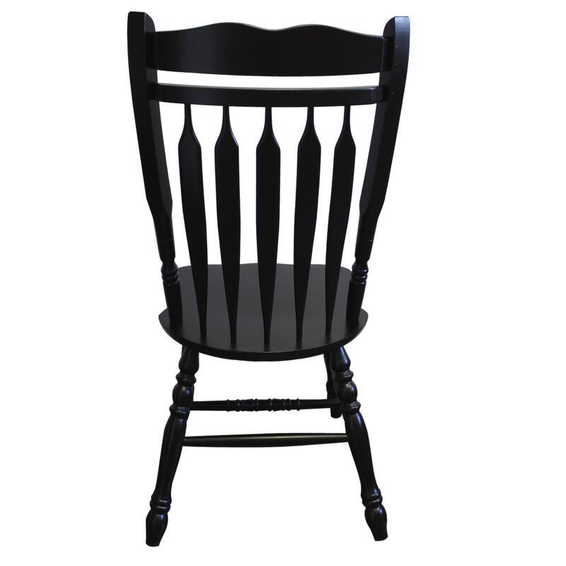 Antique Dining Chairs - Black Cherry Finish - Set of 2 - Fully Assembled - Elegant Kitchen Seating
