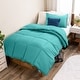 preview thumbnail 65 of 138, Bare Home Hypoallergenic Down Alternative Comforter Set Twin - Twin XL - Turquoise
