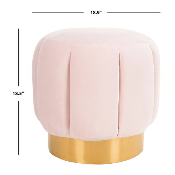dimension image slide 2 of 3, SAFAVIEH Couture Maxine Channel Tufted Otttoman.