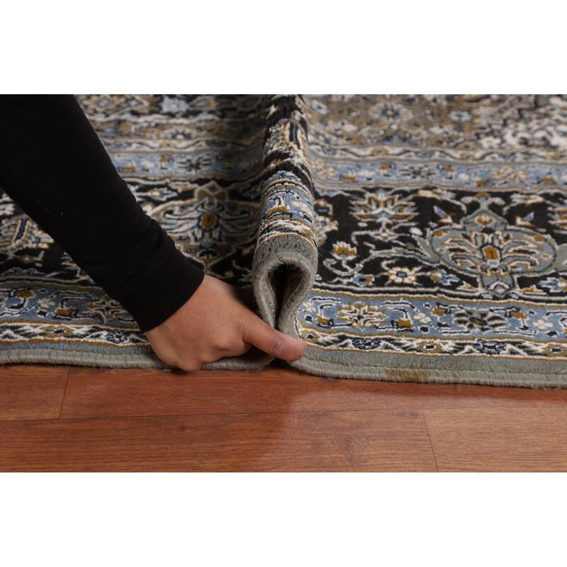 Green Geometric Tabriz Turkish Area Rug Machine Made Carpet - 8'2" x 11'8"