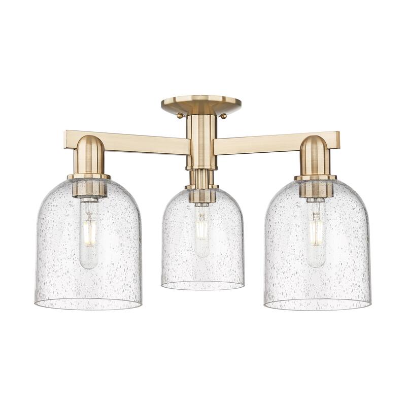 Innovations Lighting Endless Possibilities Arcadia - Bella - 3 Light 23" Semi-Flush Mount - Champagne Bronze/Seedy
