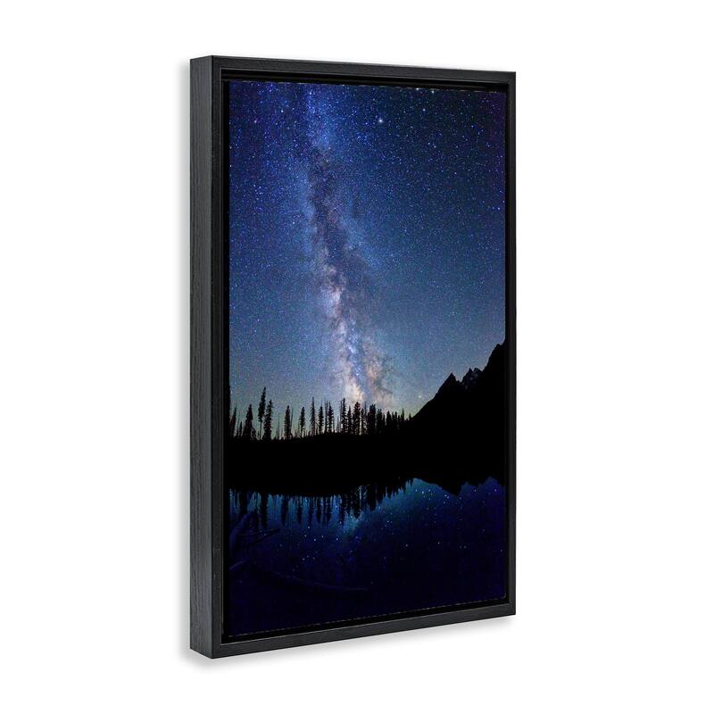Stupell Nebula Reflection in Lake Framed Floater Canvas Wall Art Design By Royce Bair