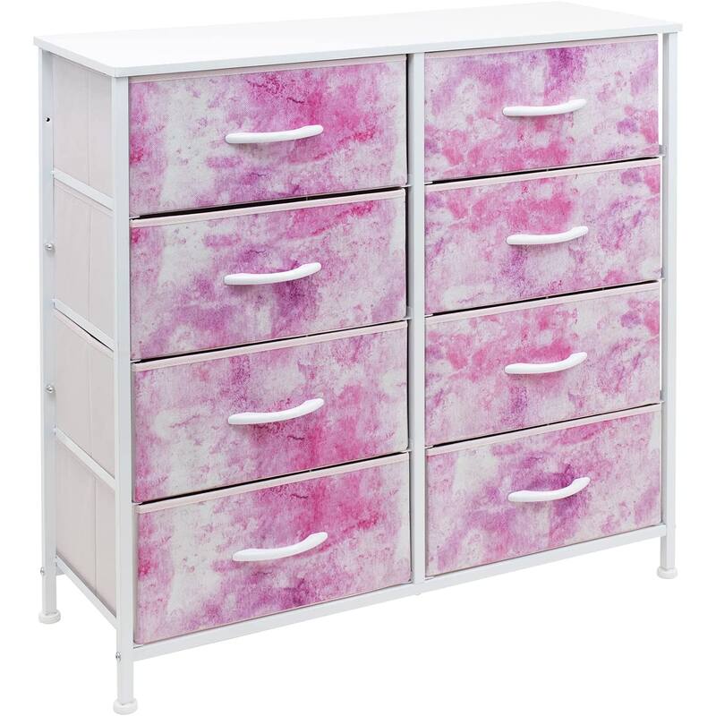 Sorbus Kids Dresser with 8 Drawers - Storage Dresser with 8 Drawers Chest Organizer Nightstand Steel Frame Wood Top & Handles