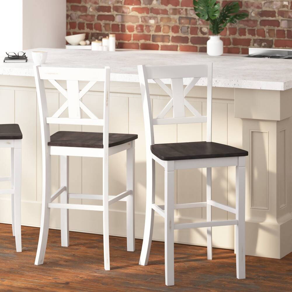 Modern Farmhouse Wooden Bar Stools