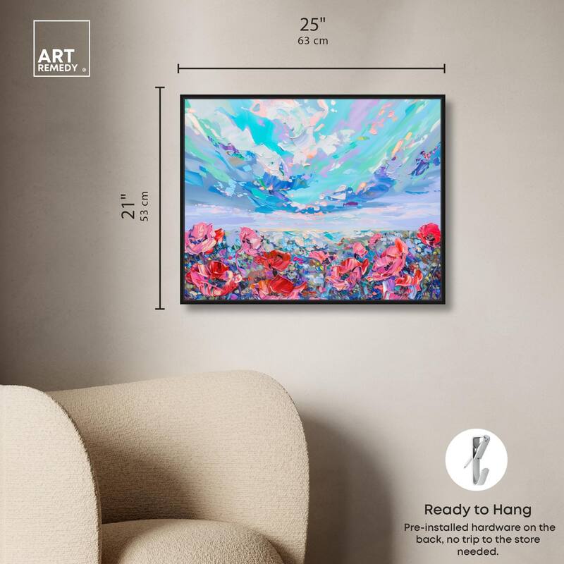 Poppy Paradise Canvas by Art Remedy