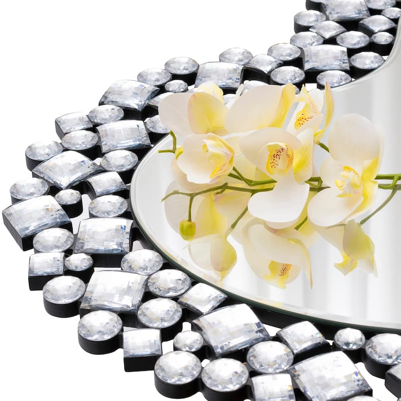 Crystal Accent Heart Wall Mirror