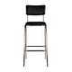 preview thumbnail 4 of 6, Waylon 31 in. Seat Height Leather and Iron Bar Height Stool with Back and Footrest