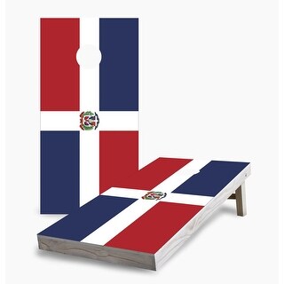 Dominican Republic Flag Cornhole Game (Choose Wraps or Boards)