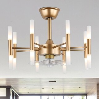 Oaks Aura Farrel 23 in.Indoor French Gold Luxury Ceiling Fan with