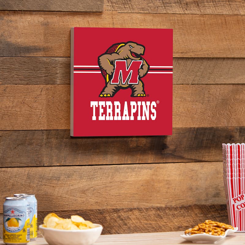 University of Maryland Wooden Door Decor Wall Sign - Multi-Color - 12 x 12
