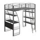 preview thumbnail 7 of 15, Avenue Greene Sansa Twin Loft Bed with Integrated Desk and Shelves Silver