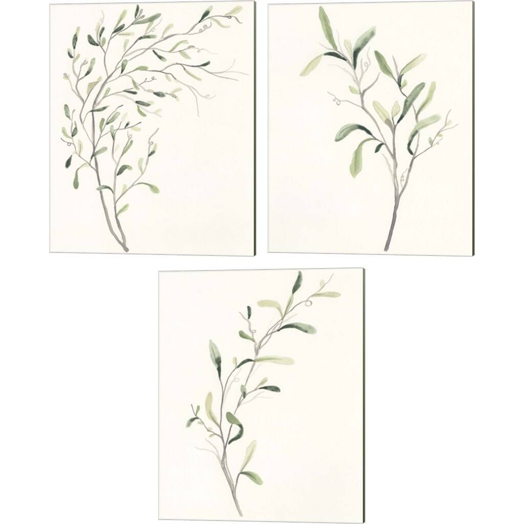June Erica Vess 'Spindle Sprig' Canvas Art, Set of 3