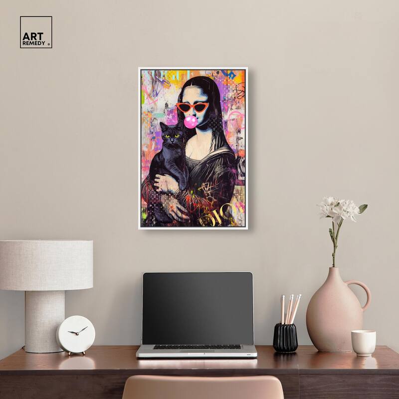 Classical Gal and Her Companion Canvas by Art Remedy