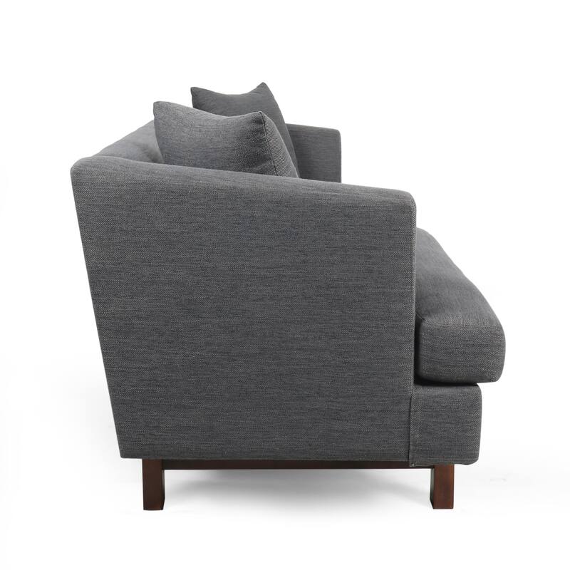 73.5" Loveseat, Family Room Fabric Sofa, Tufted Upholstered Arm Couch with Wood Legs for Living Room Bedroom