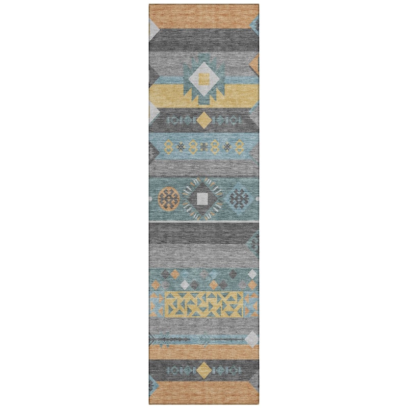 Machine Washable Indoor/ Outdoor Global Tuca Chantille Rug