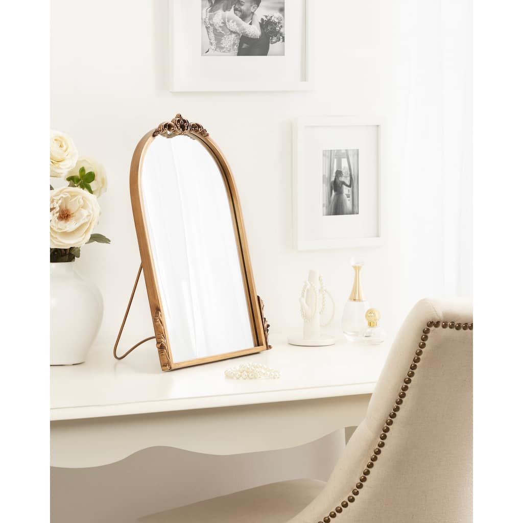 Kate and Laurel Myrcelle Tabletop Arched Mirror - 14x19