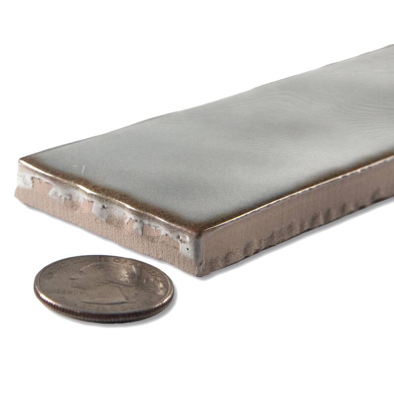 Merola Tile Hudson Studio Soho Brick Grey Eye 1-7/8" x 9-3/4" Ceramic Wall Tile